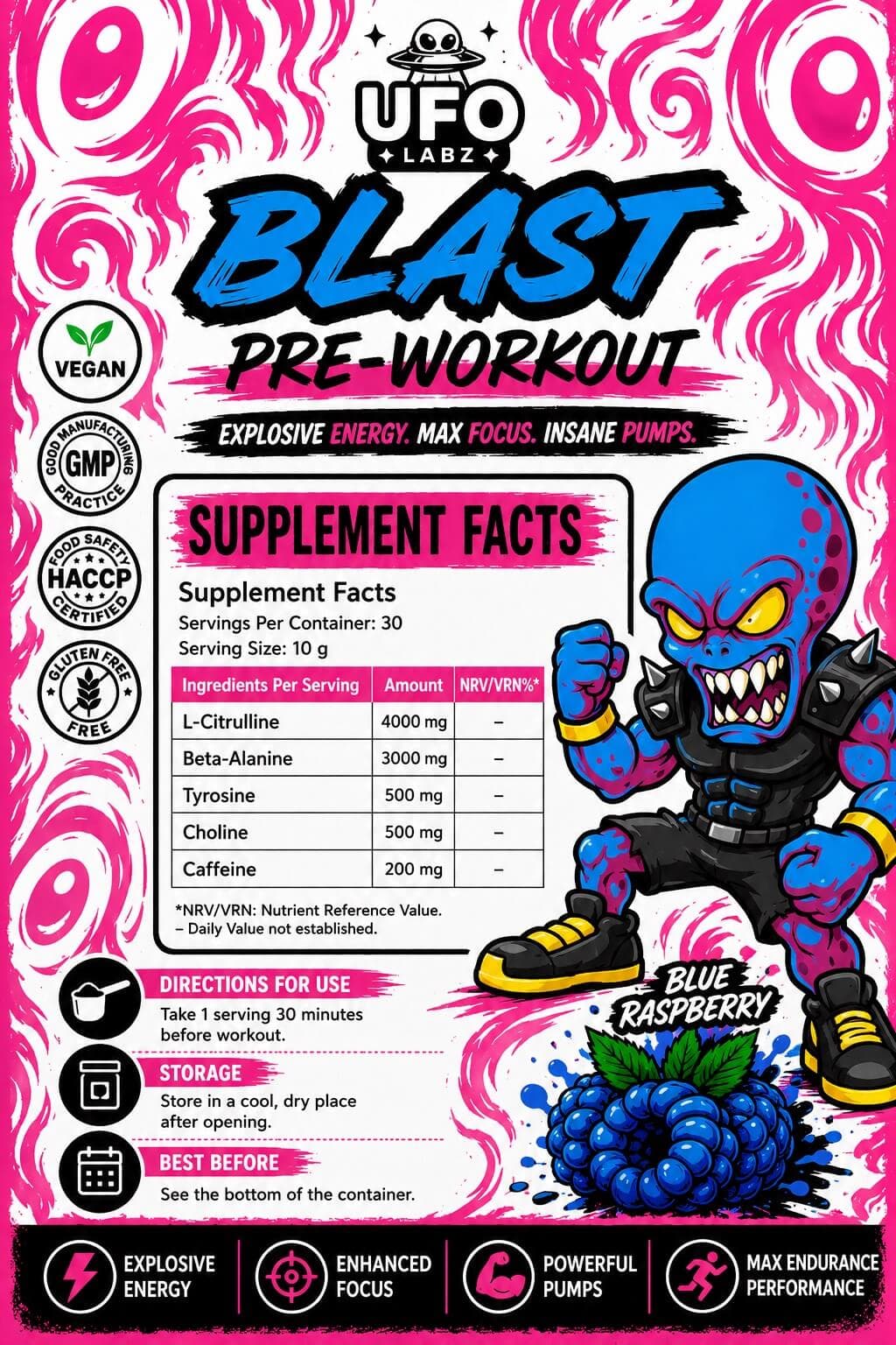 Blast Pre-Workout (Blue Raspberry) thumbnail 2